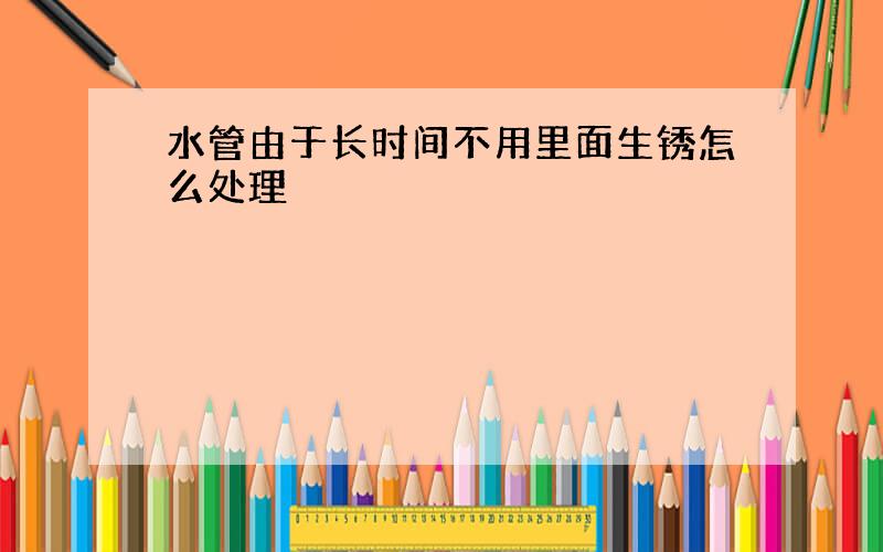 水管由于长时间不用里面生锈怎么处理