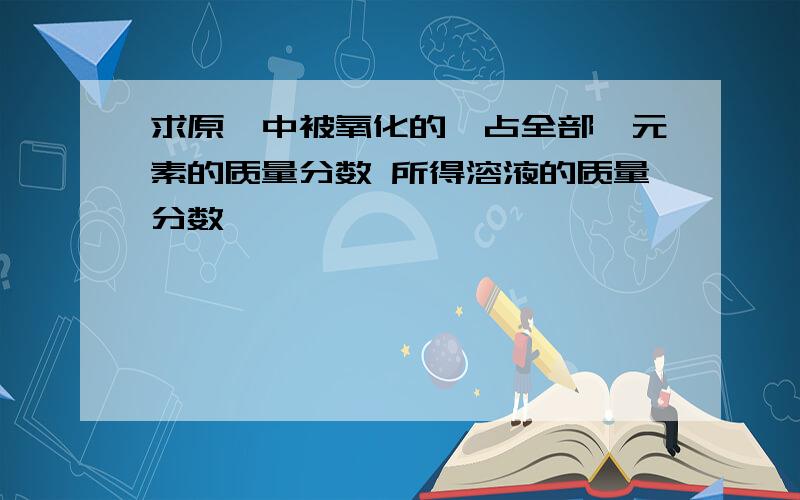 求原镁中被氧化的镁占全部镁元素的质量分数 所得溶液的质量分数