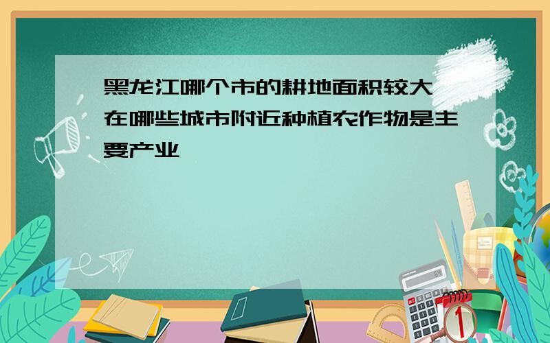 黑龙江哪个市的耕地面积较大,在哪些城市附近种植农作物是主要产业,