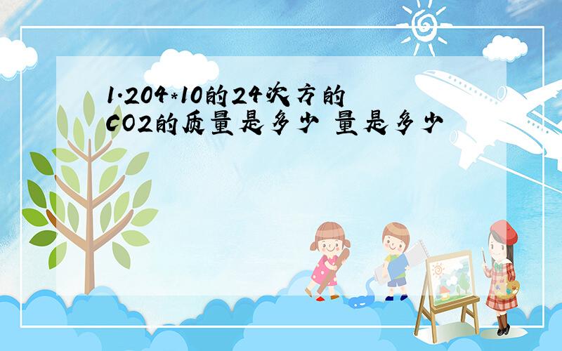 1.204*10的24次方的CO2的质量是多少 量是多少