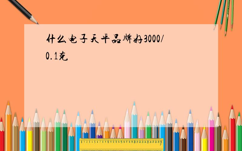 什么电子天平品牌好3000/0.1克