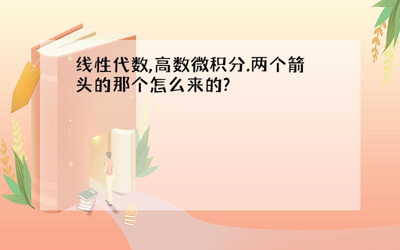 线性代数,高数微积分.两个箭头的那个怎么来的?