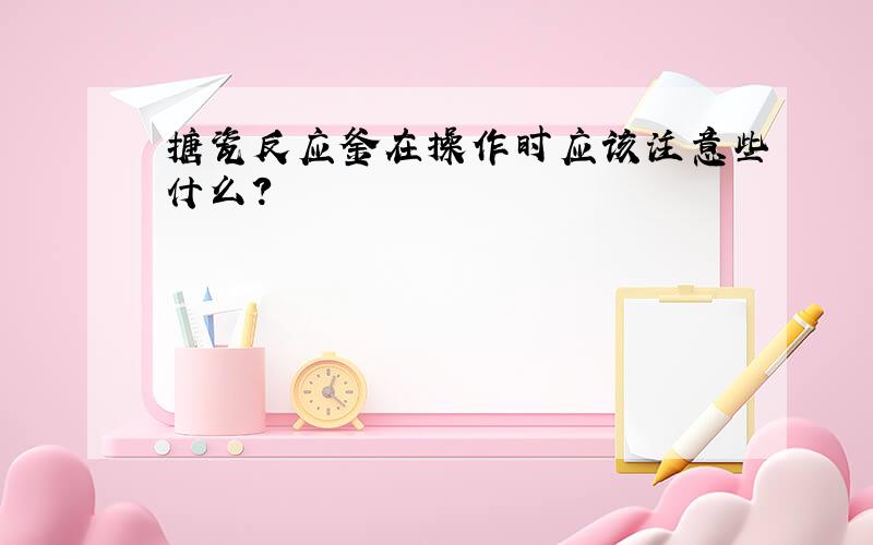 搪瓷反应釜在操作时应该注意些什么?