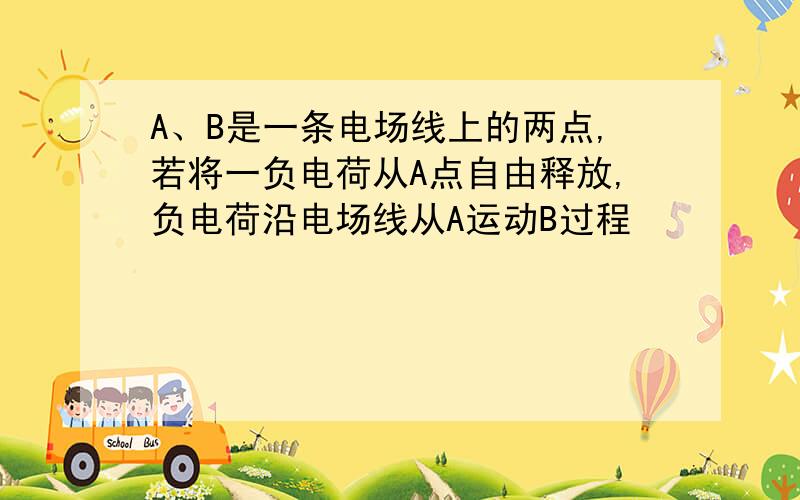 A、B是一条电场线上的两点,若将一负电荷从A点自由释放,负电荷沿电场线从A运动B过程