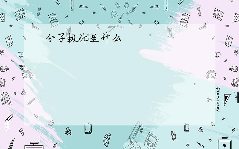 分子极化是什么