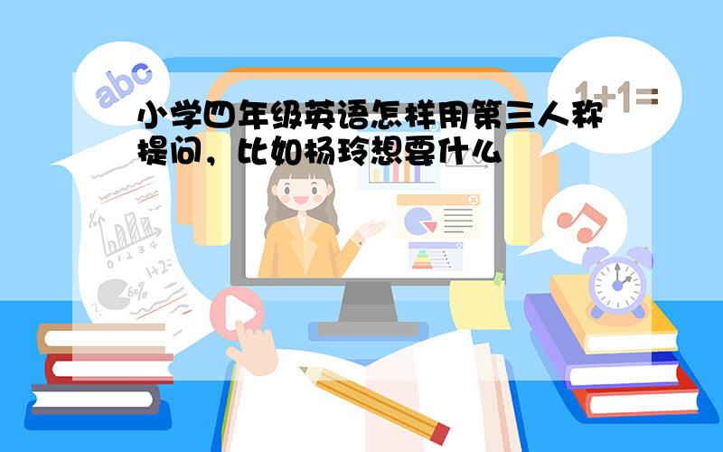 小学四年级英语怎样用第三人称提问，比如杨玲想要什么