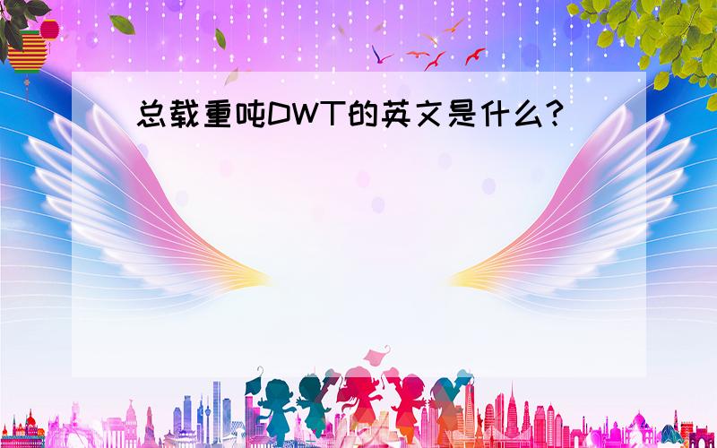 总载重吨DWT的英文是什么?