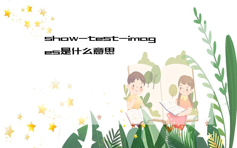 show-test-images是什么意思