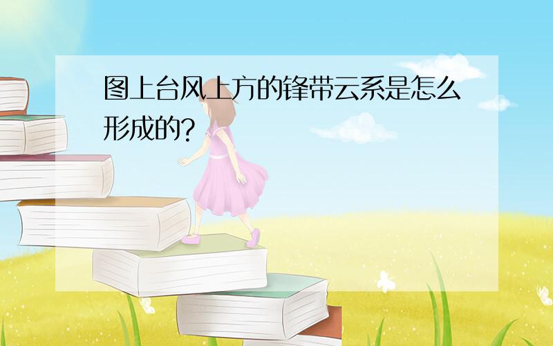 图上台风上方的锋带云系是怎么形成的?