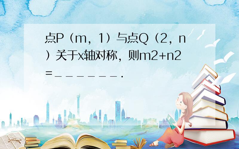 点P（m，1）与点Q（2，n）关于x轴对称，则m2+n2=______．