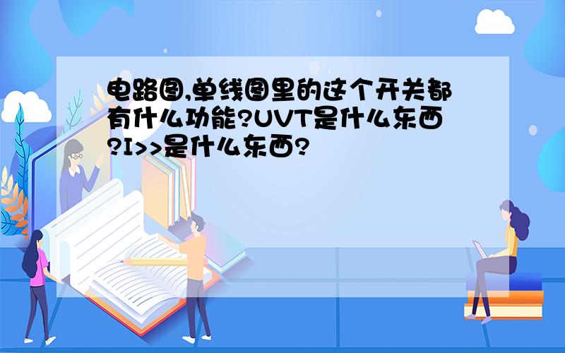 电路图,单线图里的这个开关都有什么功能?UVT是什么东西?I>>是什么东西?