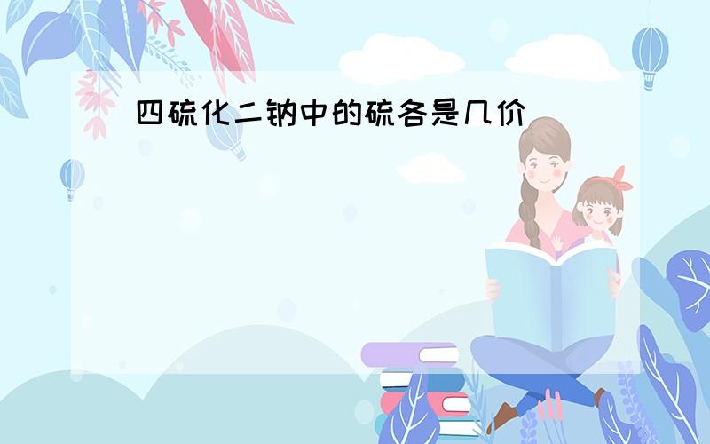 四硫化二钠中的硫各是几价