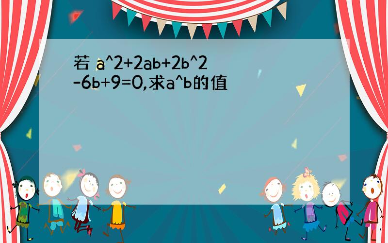 若 a^2+2ab+2b^2-6b+9=0,求a^b的值