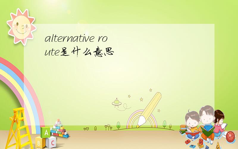 alternative route是什么意思