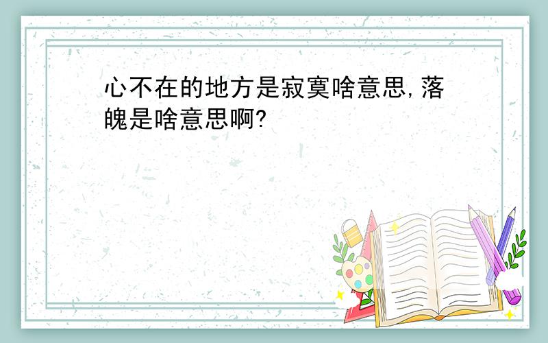 心不在的地方是寂寞啥意思,落魄是啥意思啊?