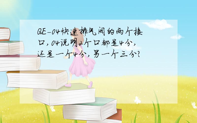 QE-04快速排气阀的两个接口,04说明2个口都是4分,还是一个4分,另一个三分?