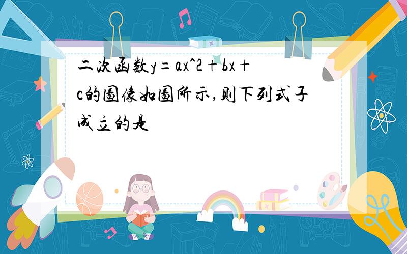 二次函数y=ax^2+bx+c的图像如图所示,则下列式子成立的是