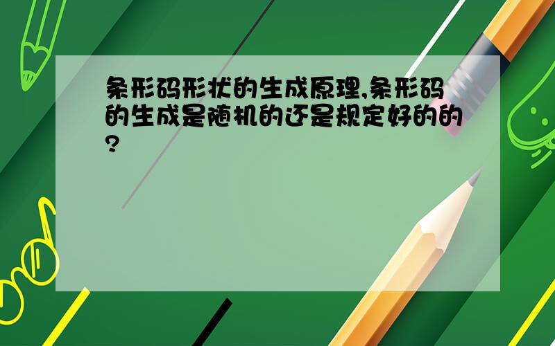 条形码形状的生成原理,条形码的生成是随机的还是规定好的的?