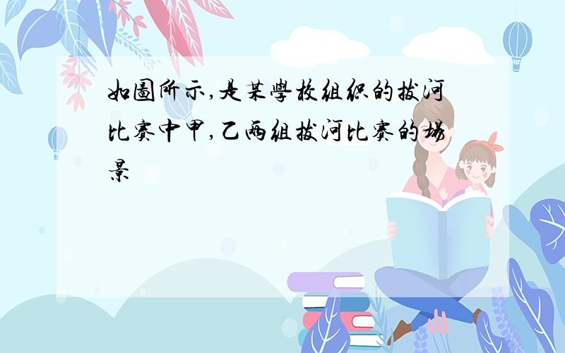 如图所示,是某学校组织的拔河比赛中甲,乙两组拔河比赛的场景