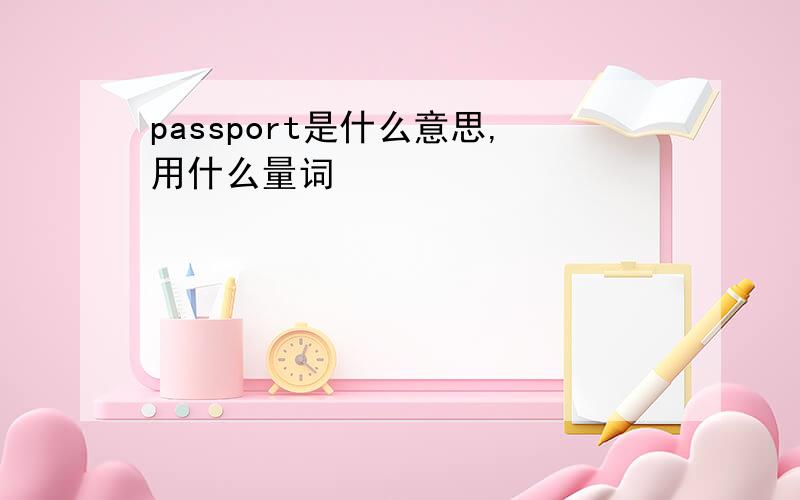 passport是什么意思,用什么量词