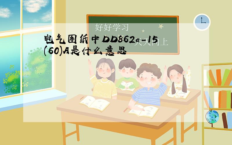 电气图纸中DD862a-15(60)A是什么意思