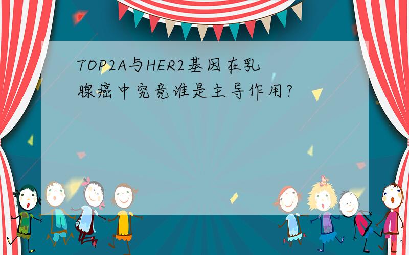 TOP2A与HER2基因在乳腺癌中究竟谁是主导作用?