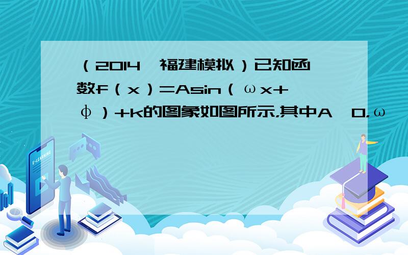 （2014•福建模拟）已知函数f（x）=Asin（ωx+φ）+k的图象如图所示，其中A＞O，ω＞O，|φ|＜π2