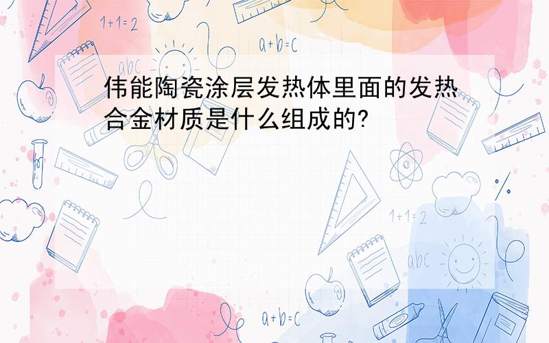 伟能陶瓷涂层发热体里面的发热合金材质是什么组成的?