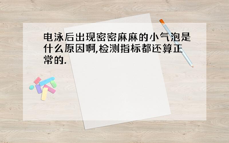 电泳后出现密密麻麻的小气泡是什么原因啊,检测指标都还算正常的.