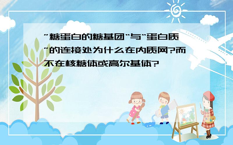 ”糖蛋白的糖基团“与“蛋白质”的连接处为什么在内质网?而不在核糖体或高尔基体?