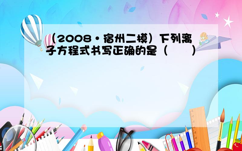 （2008•宿州二模）下列离子方程式书写正确的是（　　）