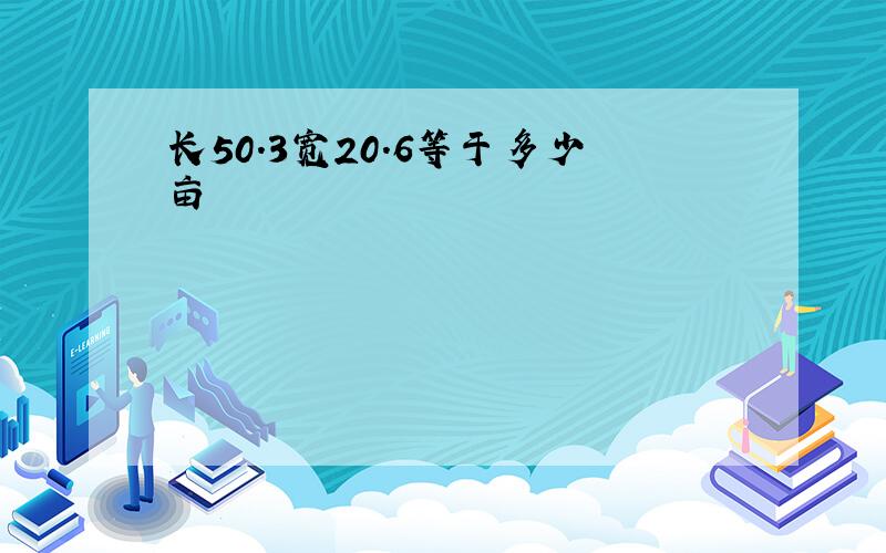 长50.3宽20.6等于多少亩