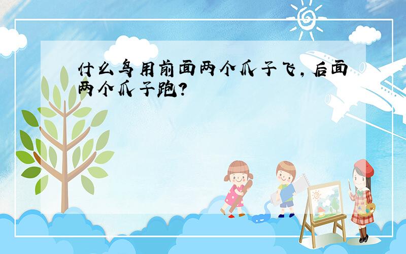 什么鸟用前面两个爪子飞,后面两个爪子跑?