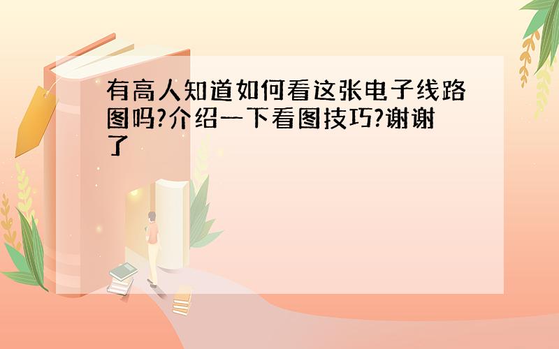 有高人知道如何看这张电子线路图吗?介绍一下看图技巧?谢谢了