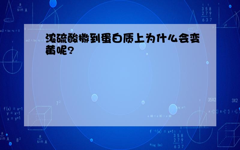 浓硫酸撒到蛋白质上为什么会变黄呢?