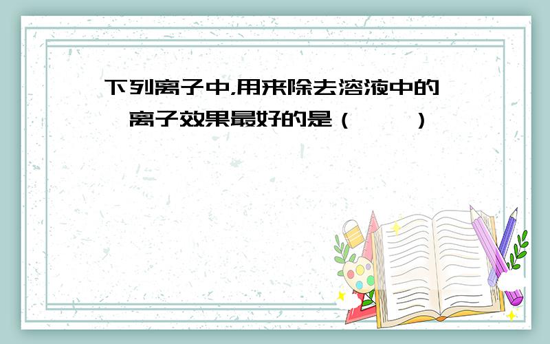 下列离子中，用来除去溶液中的镁离子效果最好的是（　　）