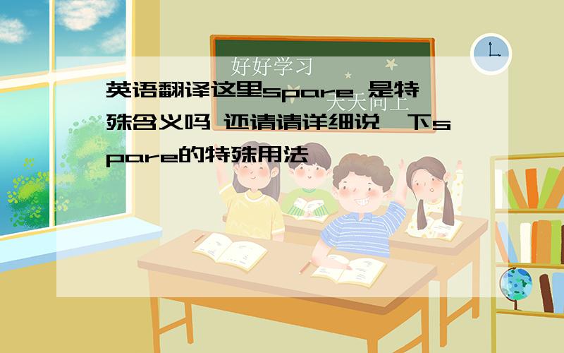 英语翻译这里spare 是特殊含义吗 还请请详细说一下spare的特殊用法