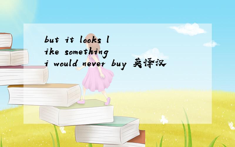 but it looks like something i would never buy 英译汉