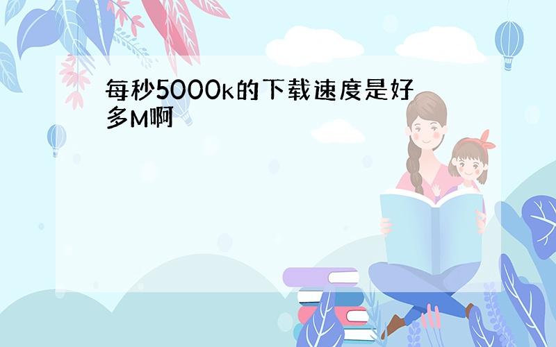 每秒5000k的下载速度是好多M啊