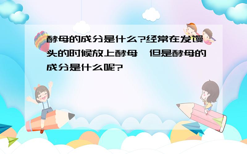 酵母的成分是什么?经常在发馒头的时候放上酵母,但是酵母的成分是什么呢?