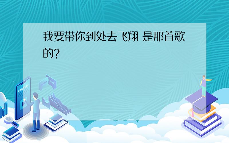 我要带你到处去飞翔 是那首歌的?