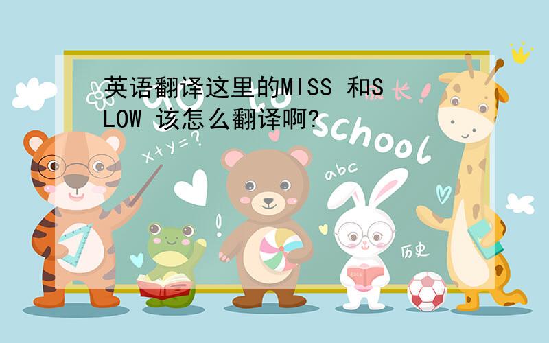 英语翻译这里的MISS 和SLOW 该怎么翻译啊?