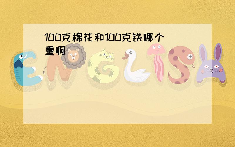 100克棉花和100克铁哪个重啊