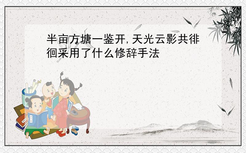 半亩方塘一鉴开,天光云影共徘徊采用了什么修辞手法