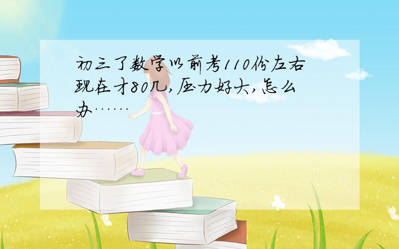 初三了数学以前考110份左右现在才80几,压力好大,怎么办……