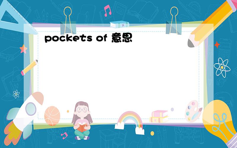 pockets of 意思