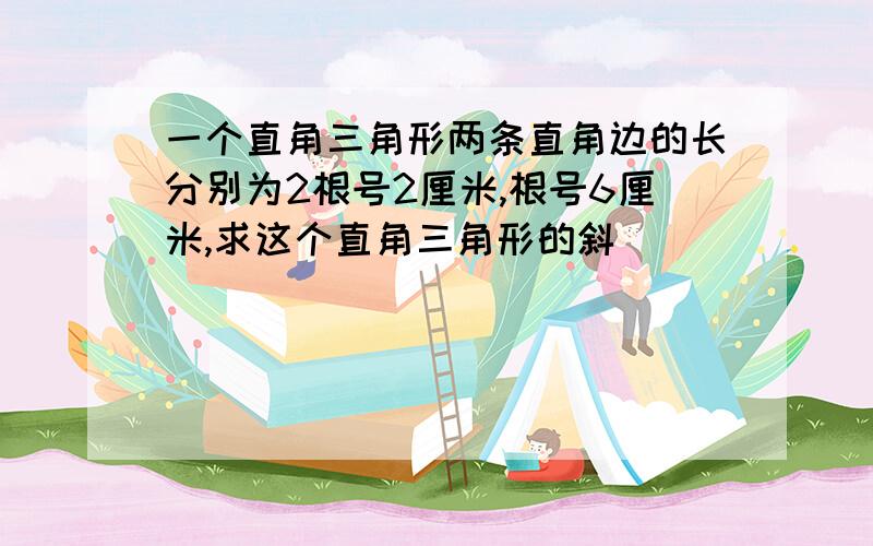 一个直角三角形两条直角边的长分别为2根号2厘米,根号6厘米,求这个直角三角形的斜