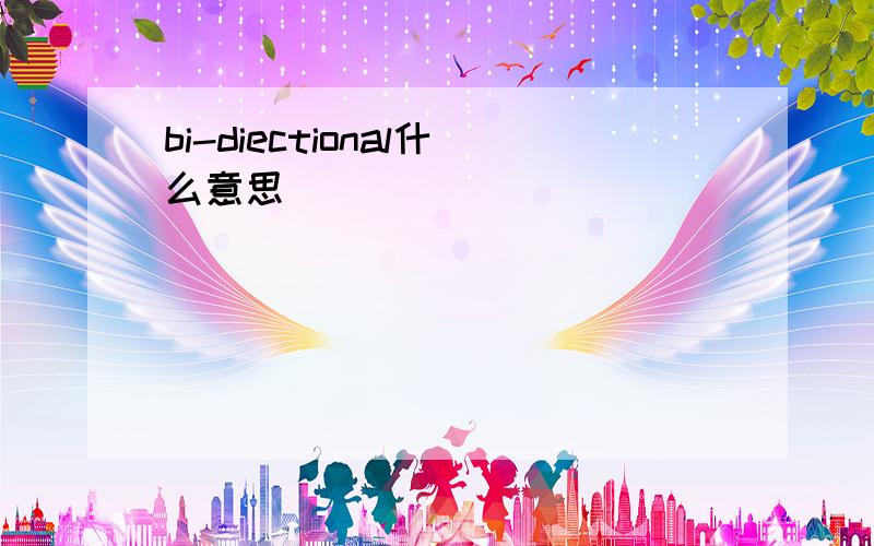 bi-diectional什么意思