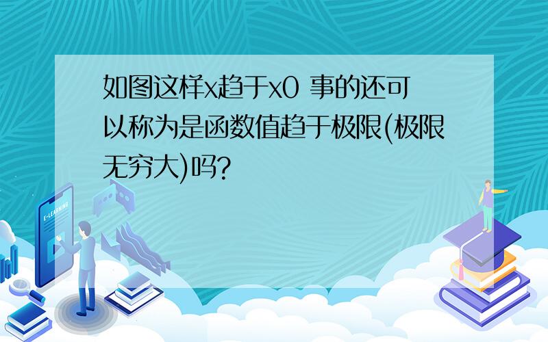 如图这样x趋于x0 事的还可以称为是函数值趋于极限(极限无穷大)吗?