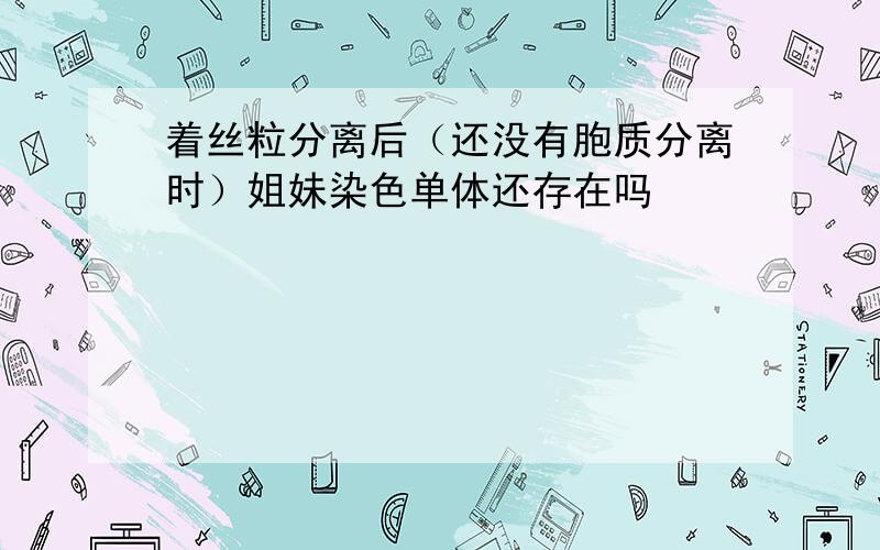 着丝粒分离后（还没有胞质分离时）姐妹染色单体还存在吗